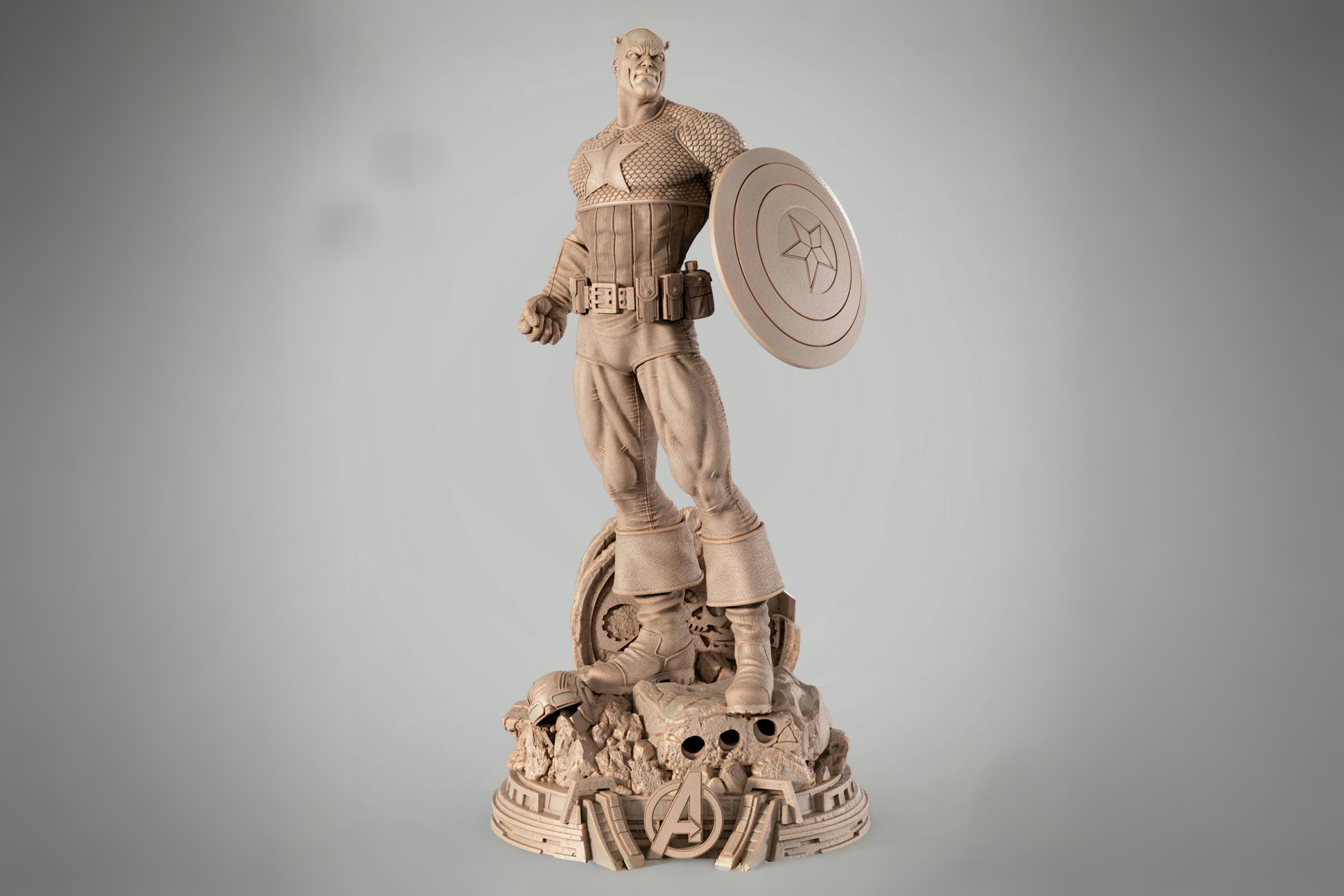 Marvel Comics Captain America 1/6 Scale Statue – 3D Printable Collectible Model