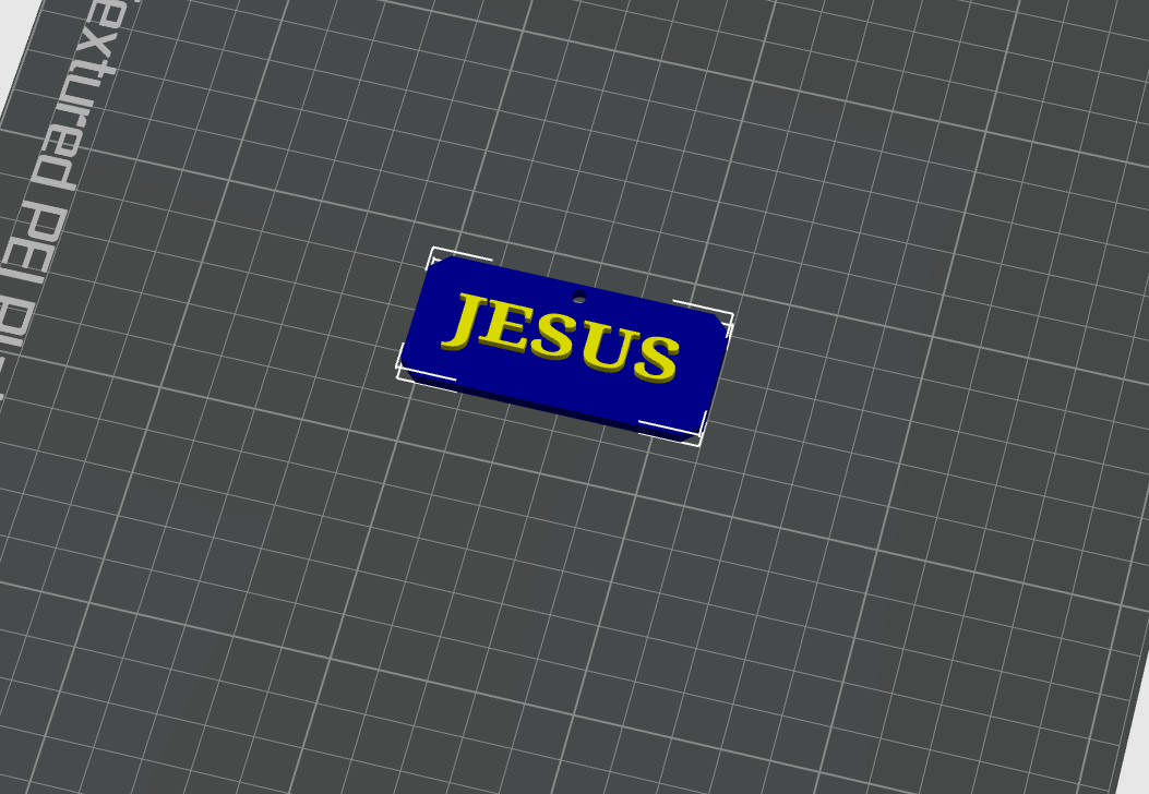 Jesus banner keychain