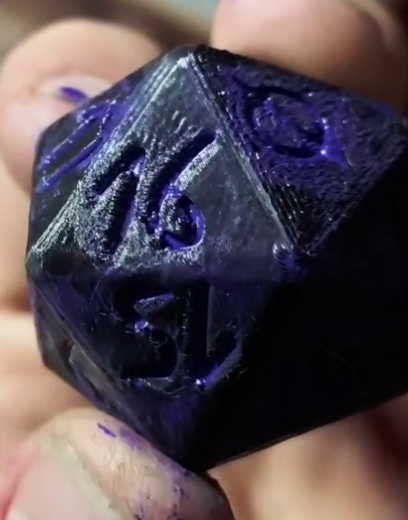 Spindown D20 with mtg logos