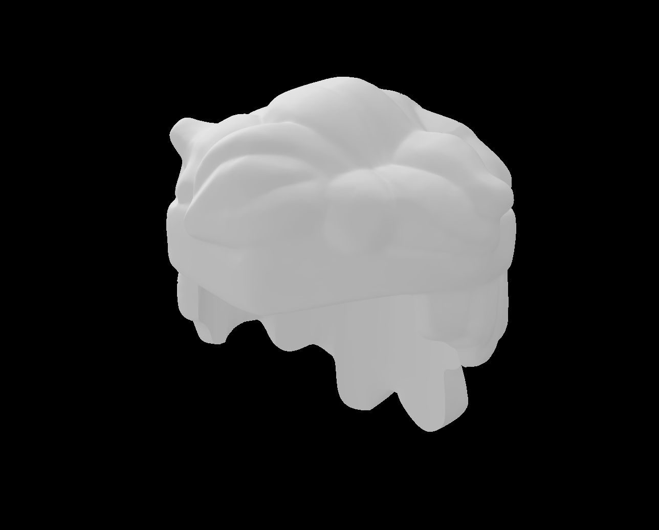 Lego Compatible (69558.dat) Minifig Hair Tousled with Molded Bandana Headband