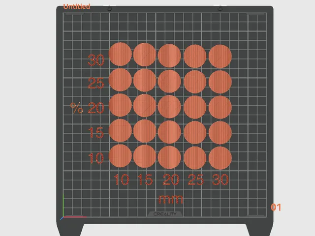 Creality K1 Ironing Calibration Test (10–30% Flow / 10–30 mm/s) – Smooth Top Layer