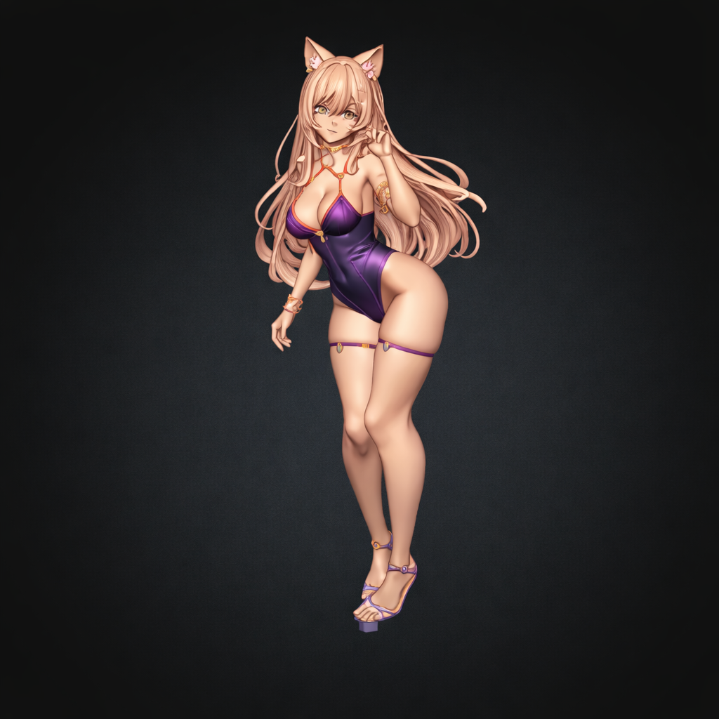 Beach Day Charm Anime girl