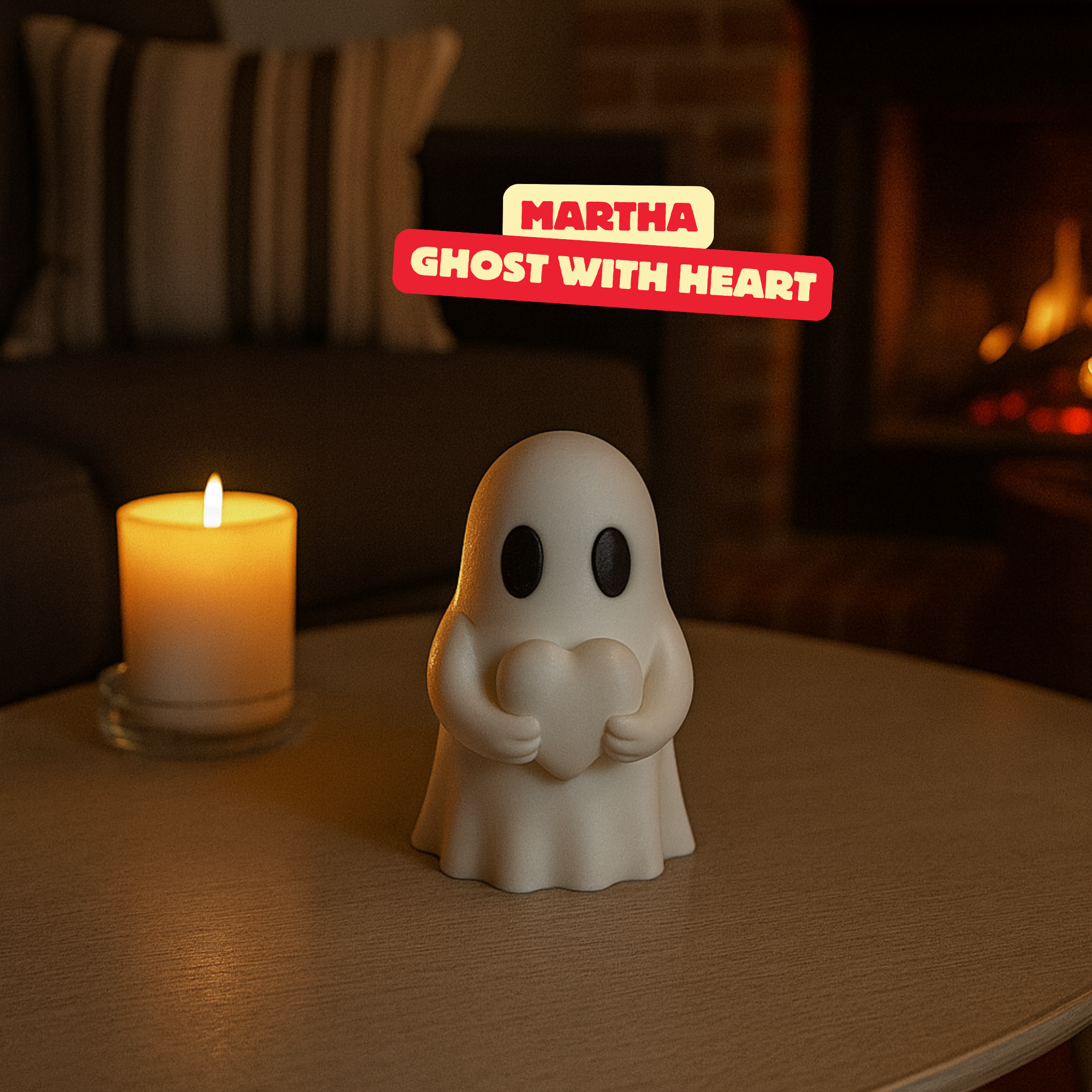 GHOST WITH HEART - MARTHA / HALLOWEENDECOR
