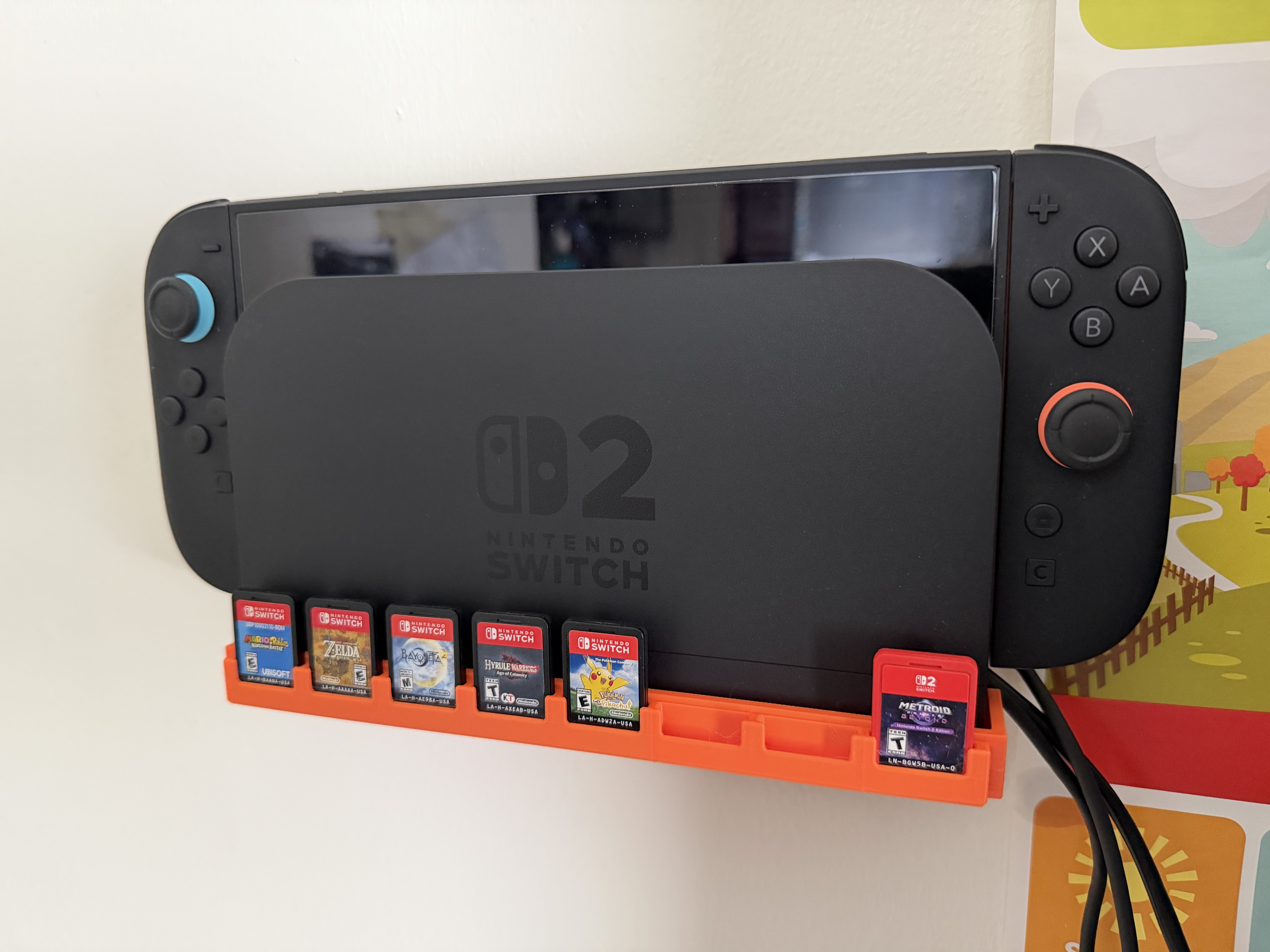 Switch 2 Wall Mount with vented holes and cartridge holder