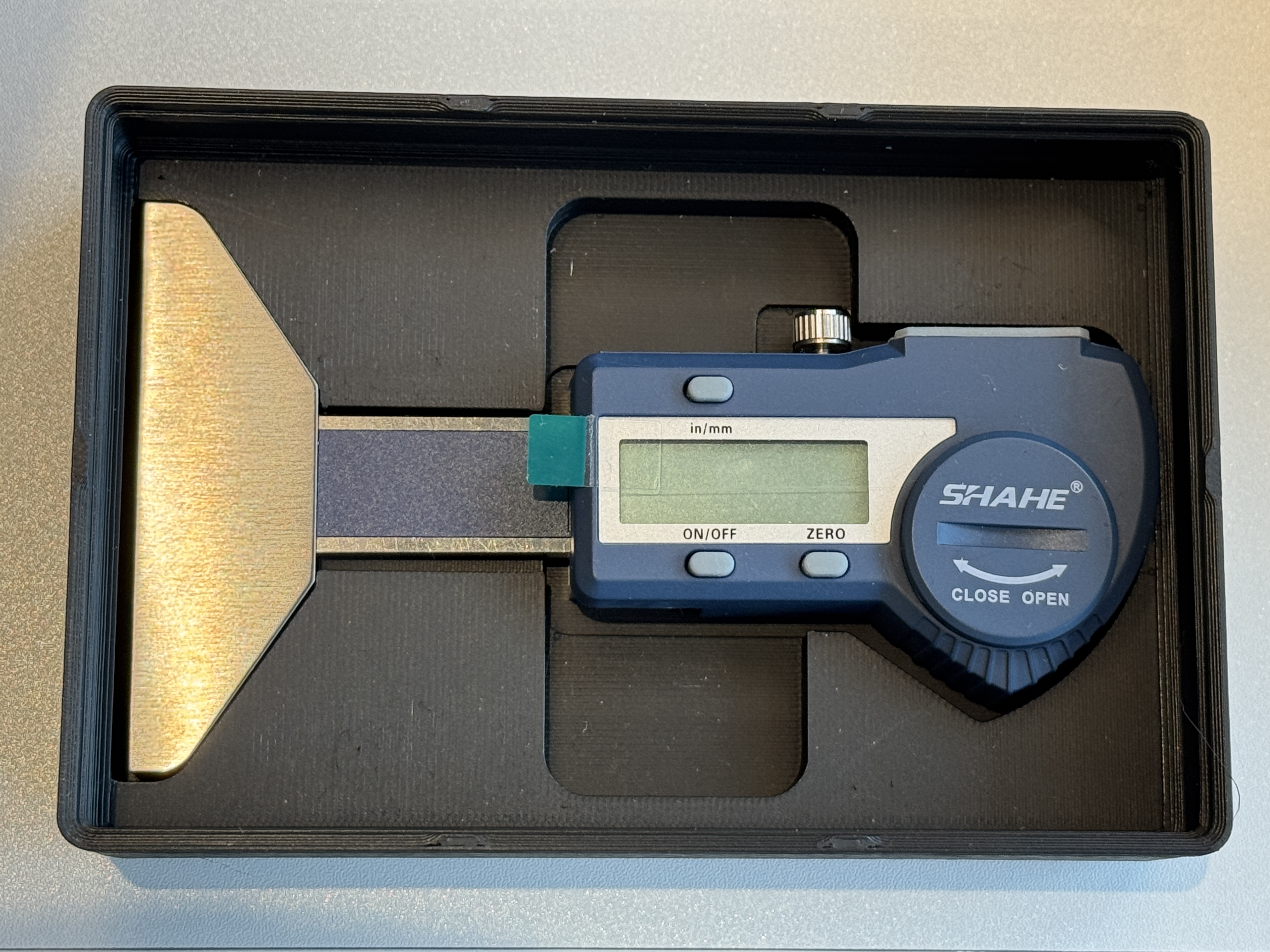 SHAHE Digital Depth Gauge 0-25mm Gridfinity Box Bin Storage