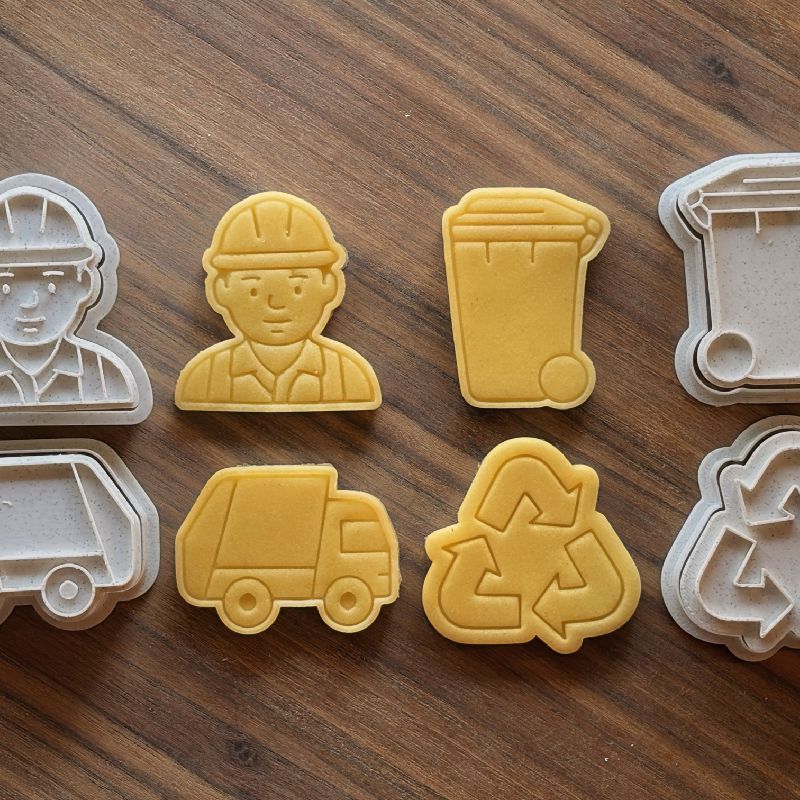 ＂Trash / Garbage / Recycling＂ Cookie Cutter + Stamp set by TygriCzech ...