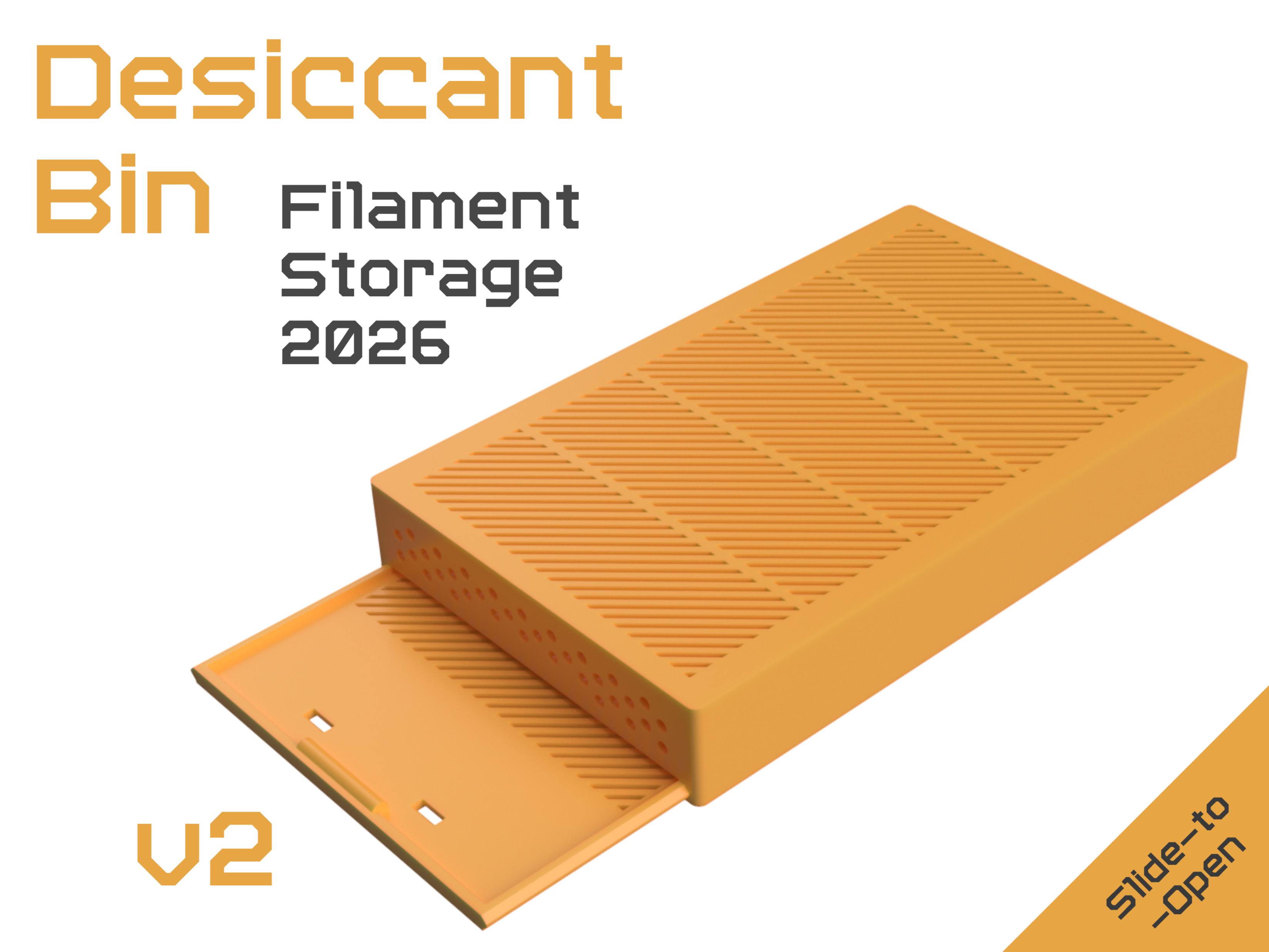 Desiccant Bin for Filament Storage 2026 (Remix)