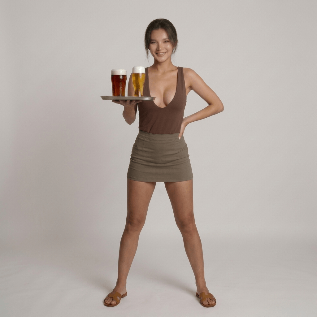 Pinup Art - The Barmaid -Your Beer Sir