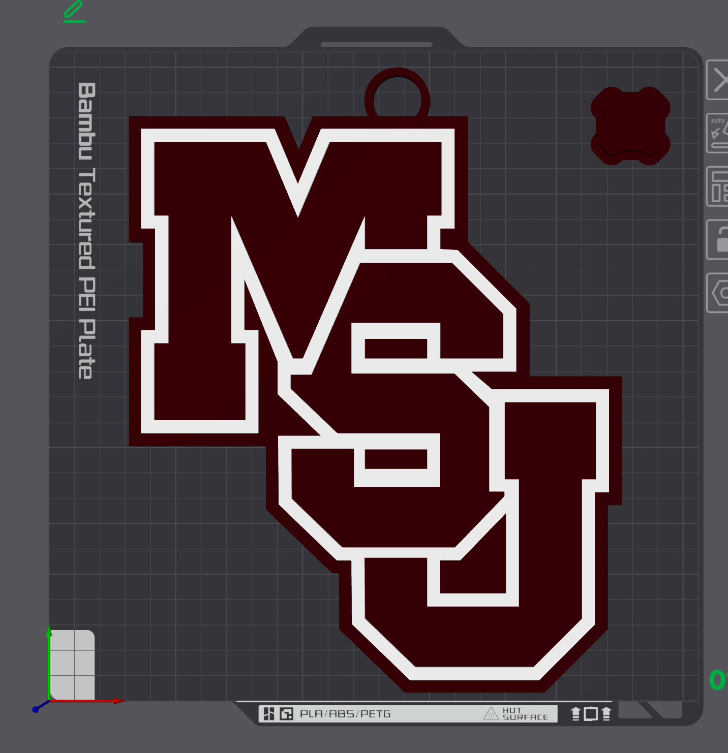 Mississippi State Bulldogs Retro Oversized Necklace Logo