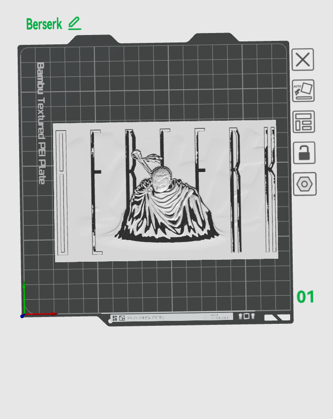 Epic Berserk Bas-Relief - 3D Printable Art!
