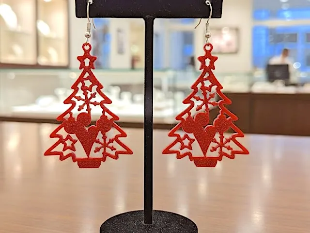 3D-Printed Christmas Earrings