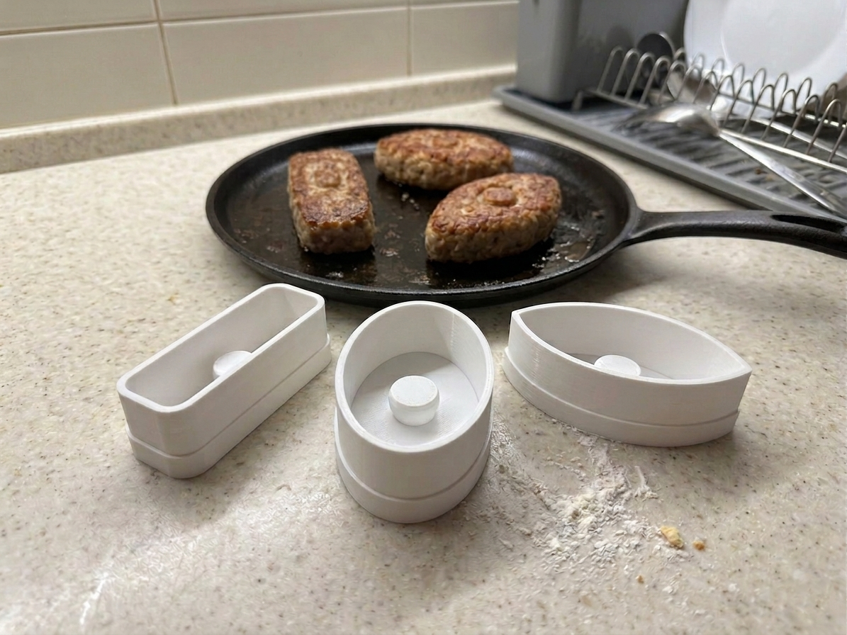 Stackable Cutlet Patty Press Mold Set