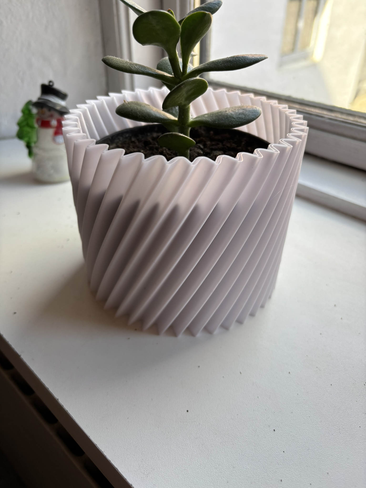 striped plant pot