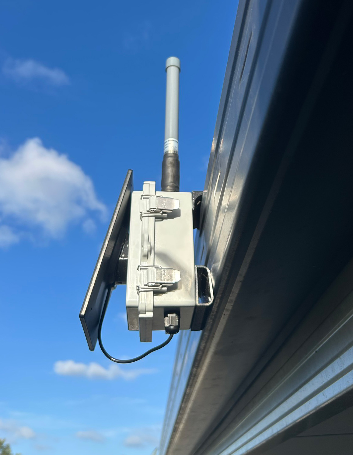 MeshCore Solar Node Gutter Mount