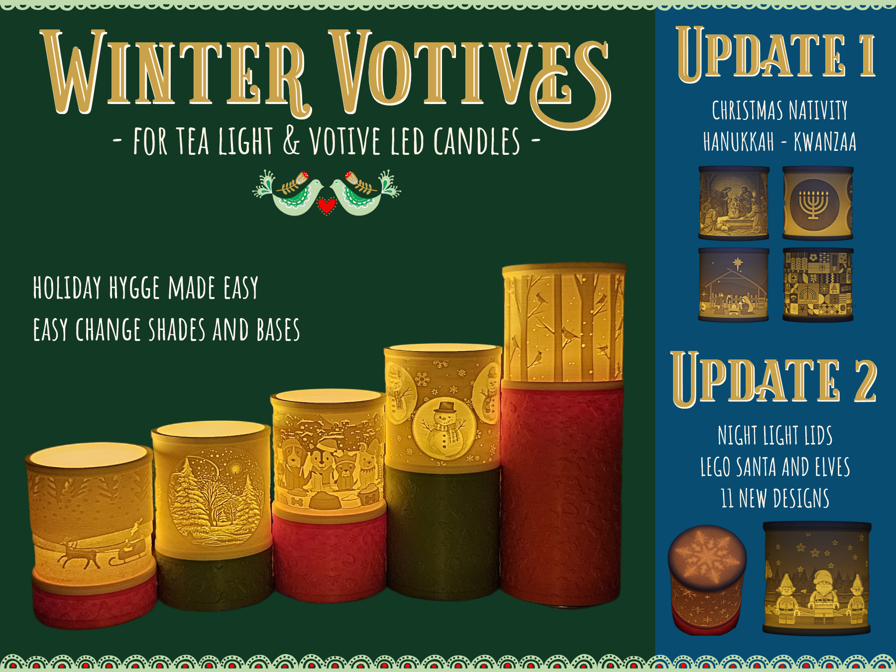 Winter Votive LED Candle Holder - with Updates 1 & 2