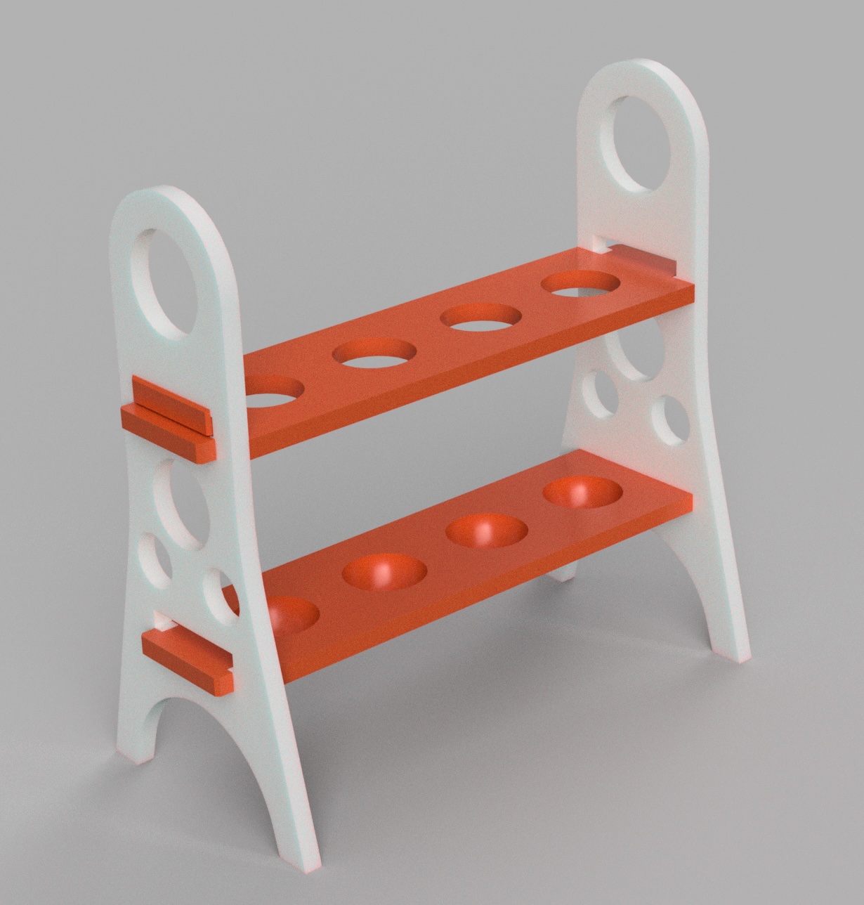 Jednoduchý stojan na 4 zkumavky / Simple stand for 4 test tubes