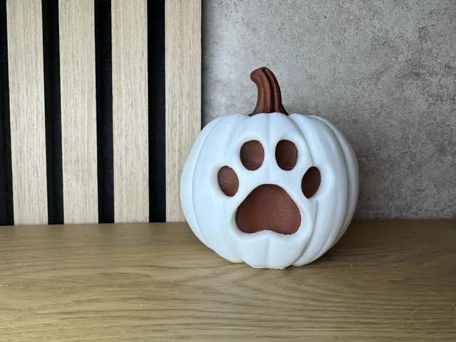 Paw Print Pumpkin – Autumn & Halloween Decoration