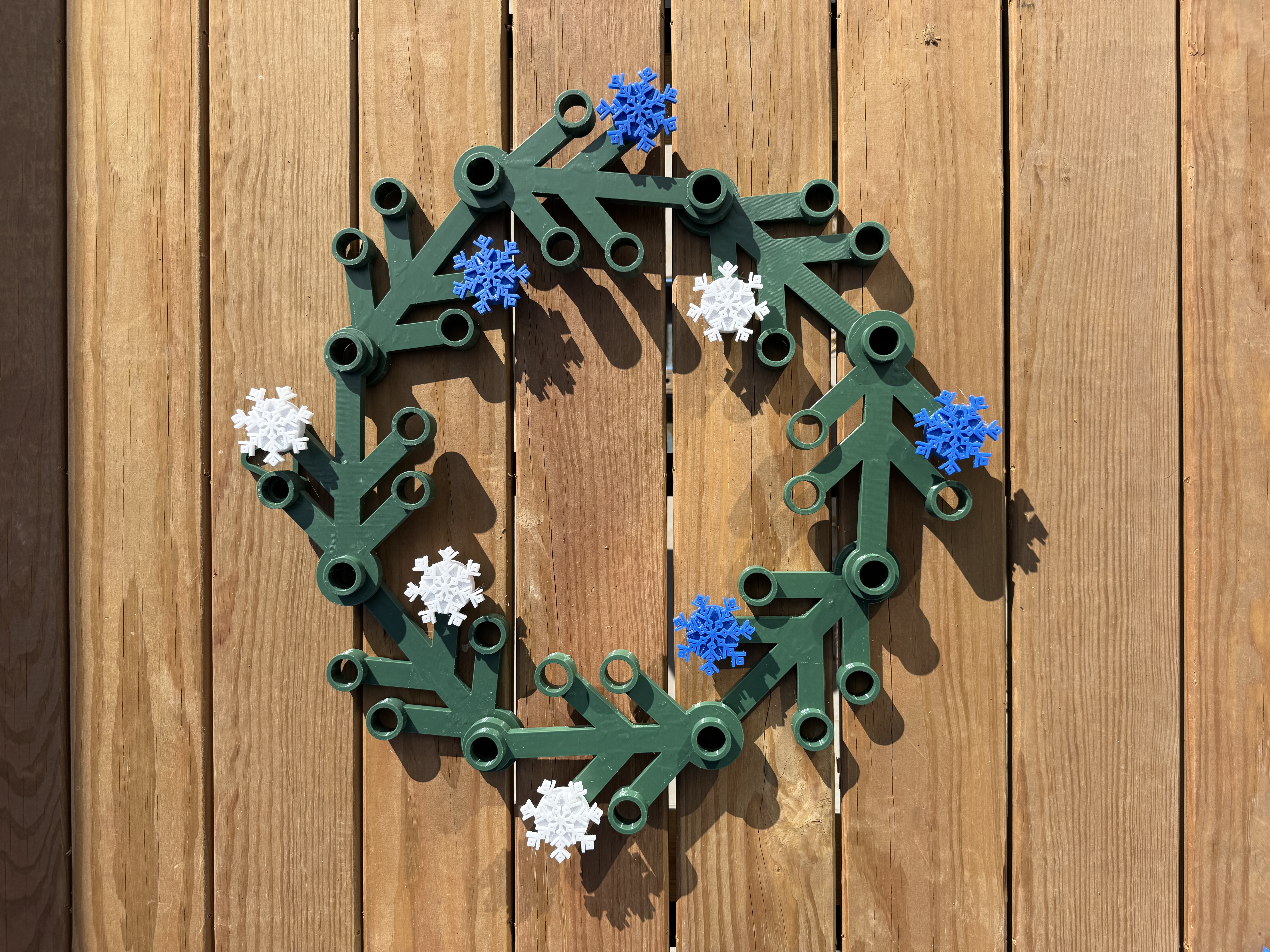 24" Lego Wreath with Snowflakes