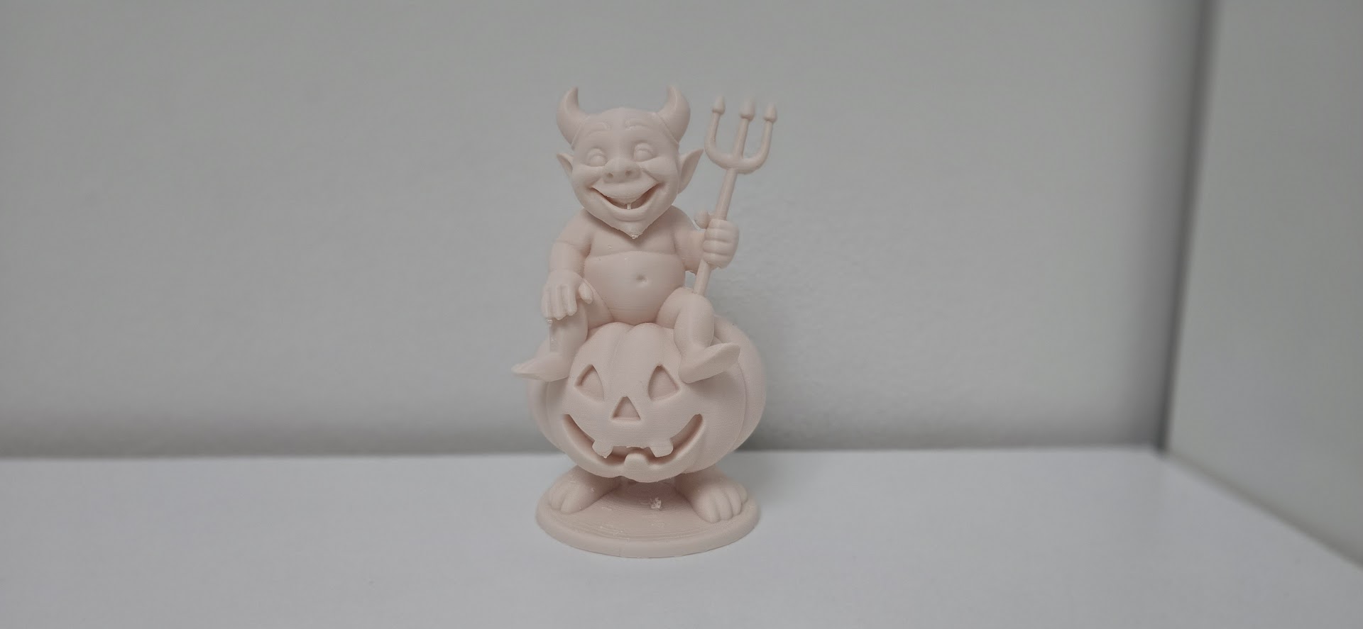 Cheeky Little Devil on Pumpkin