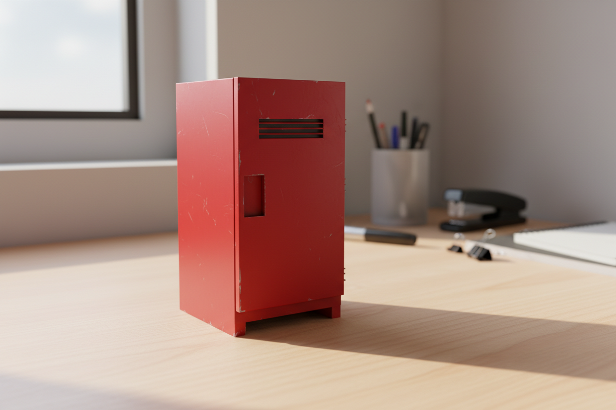 mini desk side office supply locker