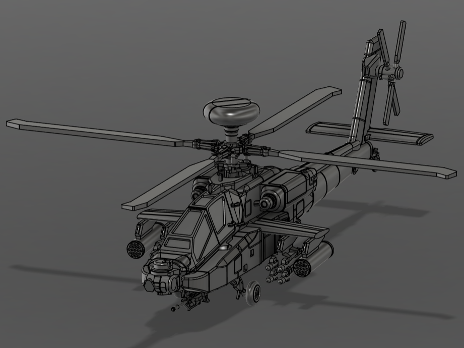 AH-64D Apache Longbow 1:50 Scale Model