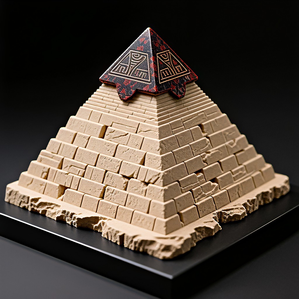 Ancient Egyptian Pyramid with Ornate Pyramidion
