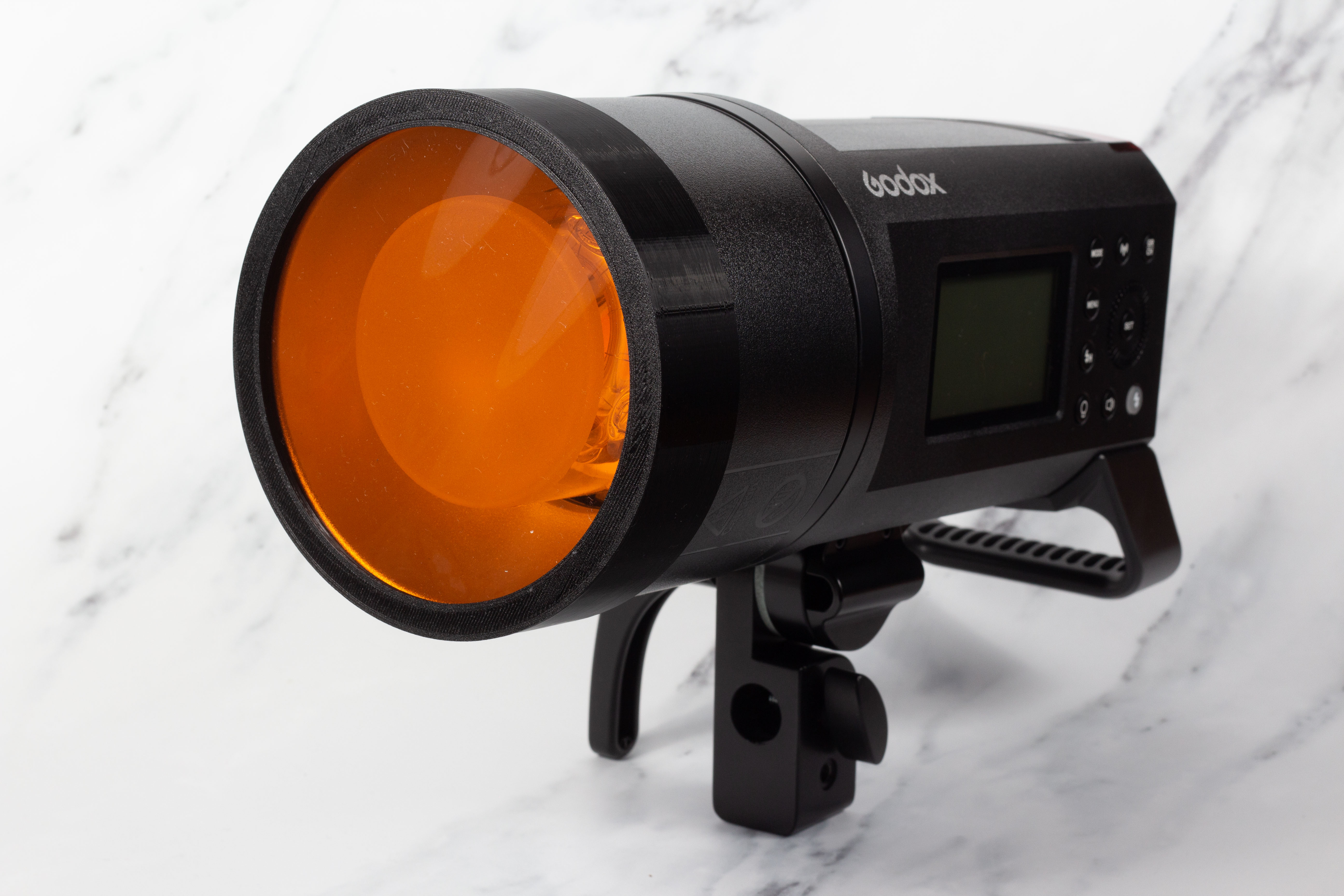 Godox AD600 Gel and Grid Adapter  This is a 3D printed adapter designed f