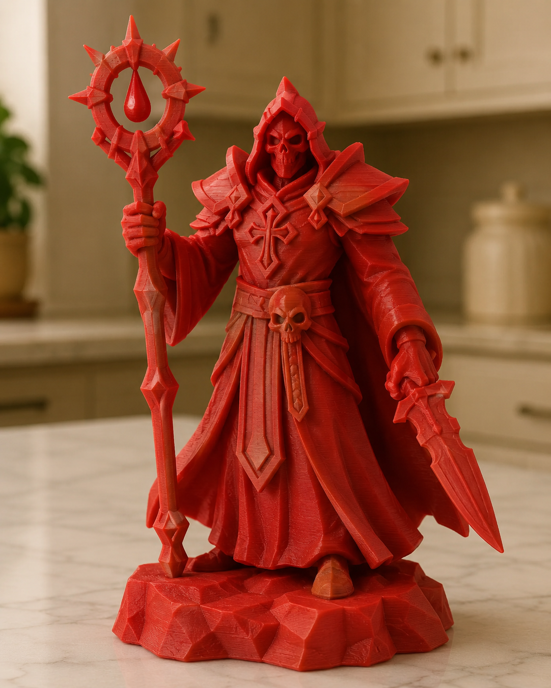 Crimson Cult Sorcerer with Staff