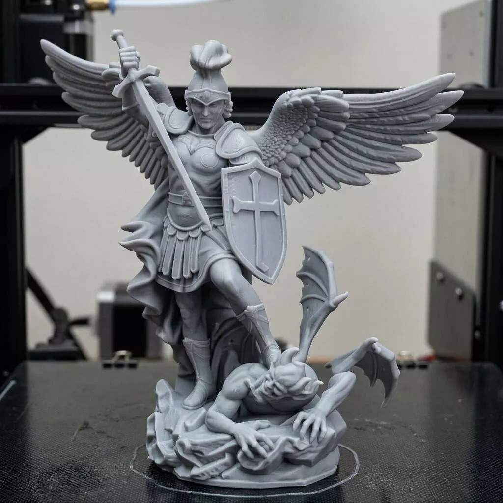 Saint Michael Archangel Winged Demon Statue