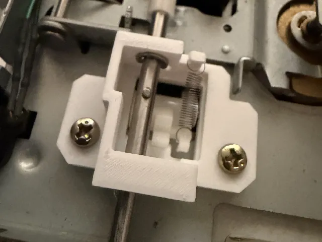 Panasonic / Matsushita JU-475-4 5.25" floppy drive: replacement latch frame and rear shaft bushing