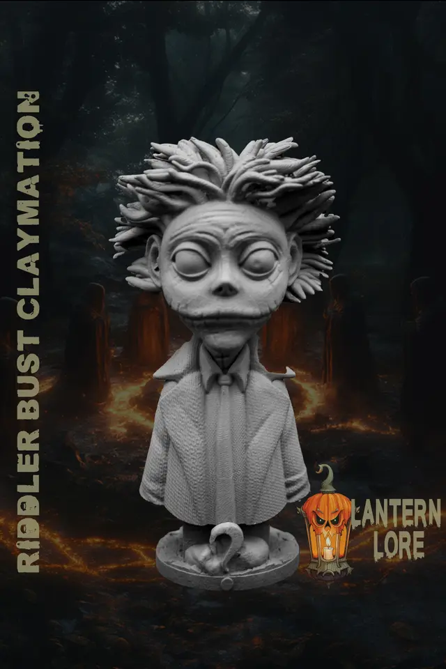 Riddler Bust Claymation (Pre Supported)