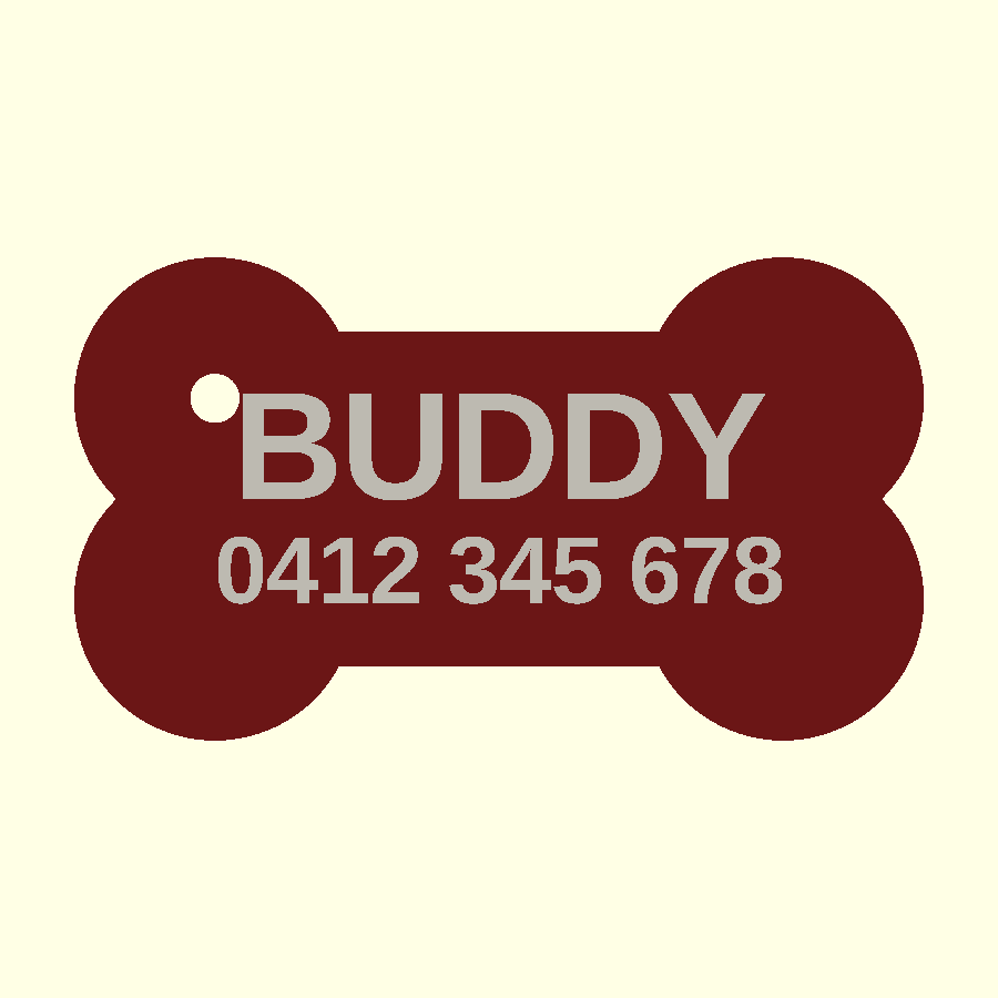 Custom Pet ID Tag (Parametric) — Dog & Cat Name Tag, 4 Shapes, Prints Flat