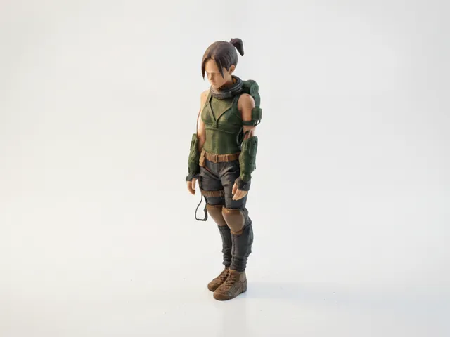 Traveller Girl Figurine Female Character 3D Printable