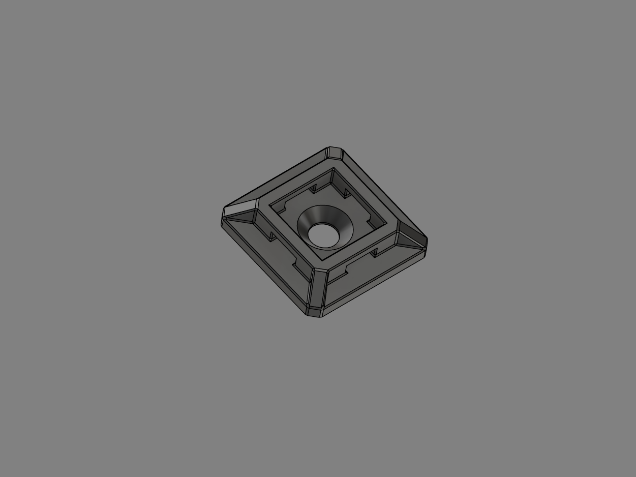 Miniatura 2 do modelo 3D Cable Zip Tie Mount kit card