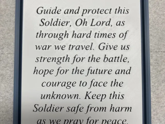 A Soldier's Prayer - Companion Plaque