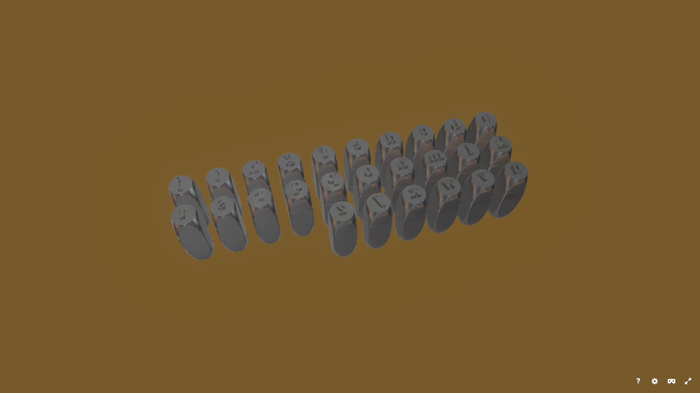 Clay letter stamp