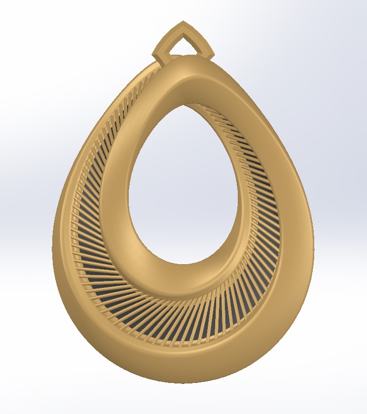 Golden Mobius pendant (necklace)
