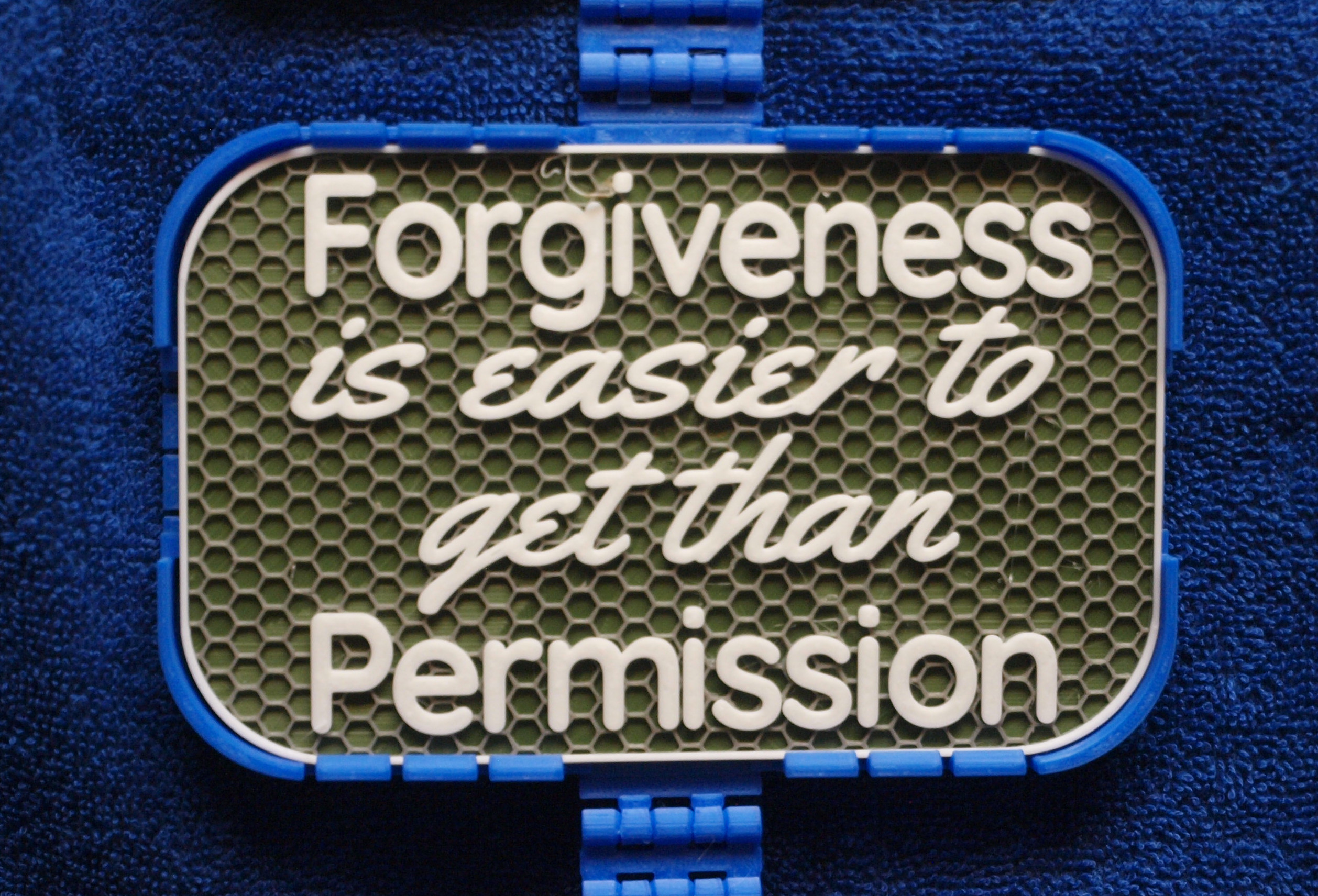 Forgiveness or Permission sign