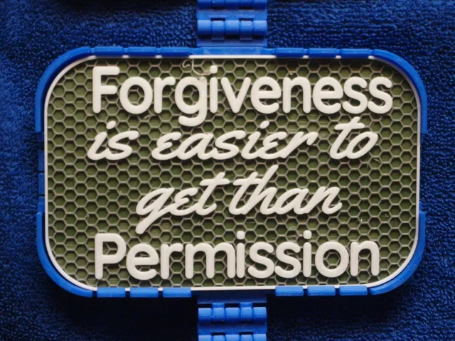 Forgiveness or Permission sign
