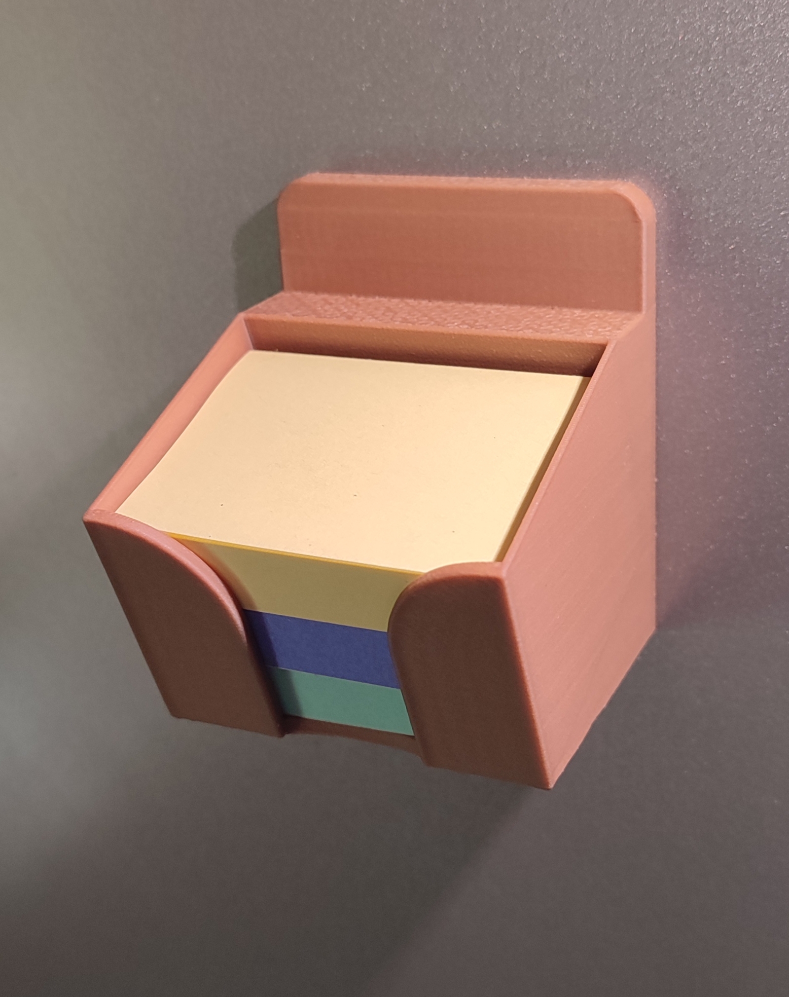 Magnetic holder for small post-it/sticky note blocks
