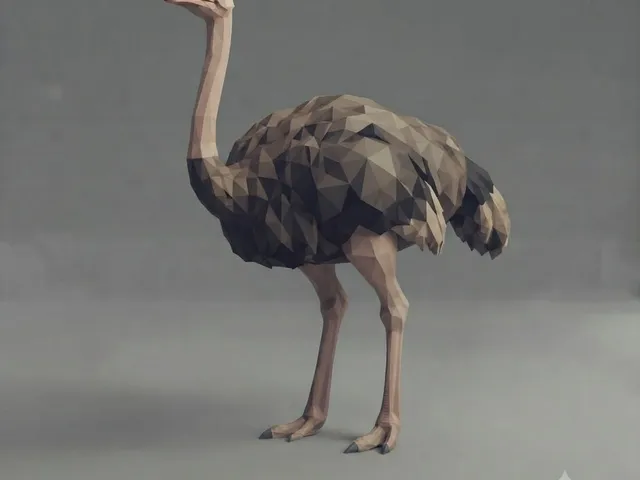 Low Poly Ostrich