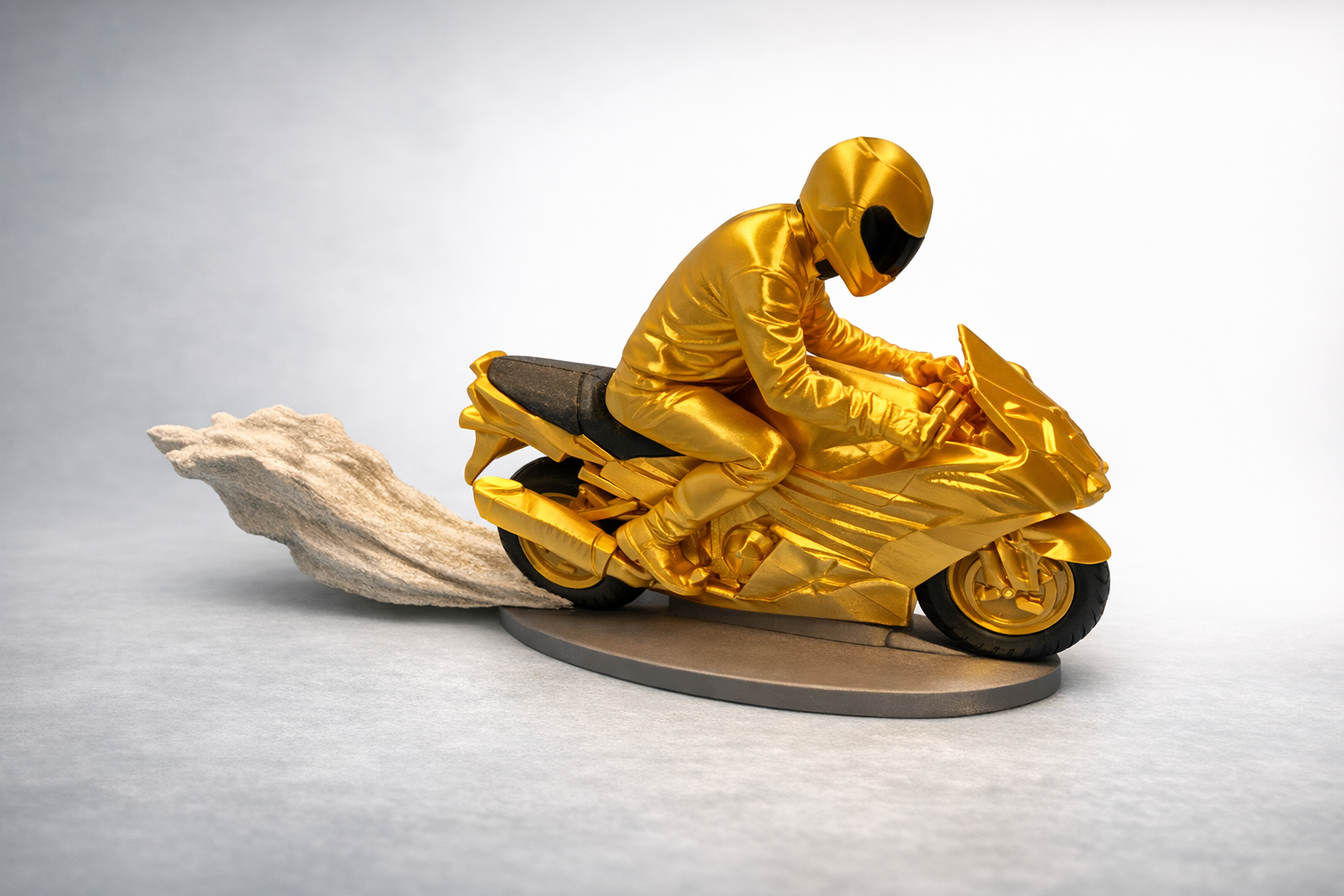 Biker Accelerating in a Dust Burst (multicolor)