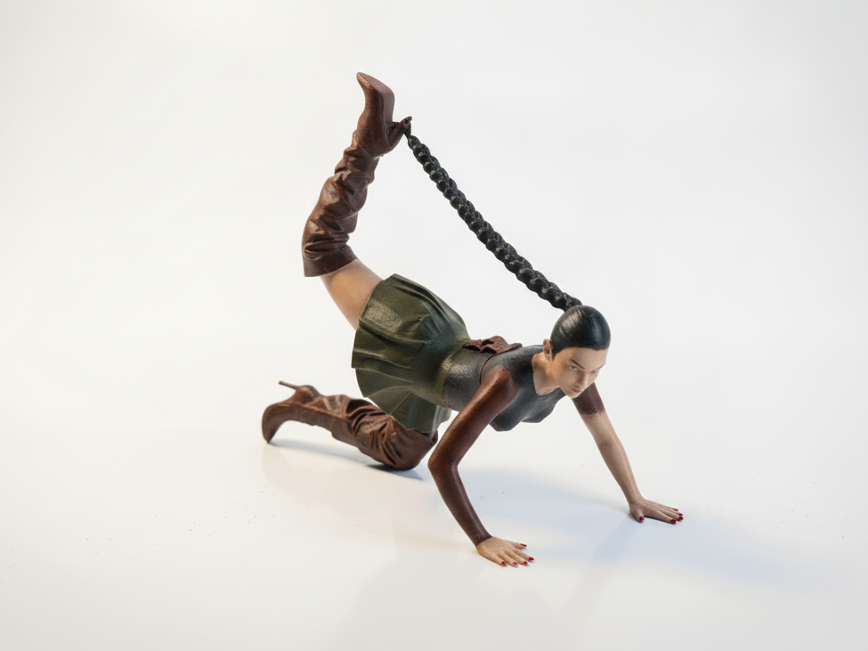 Contortionist Female Figurine Artistic Pose 3D Printable
