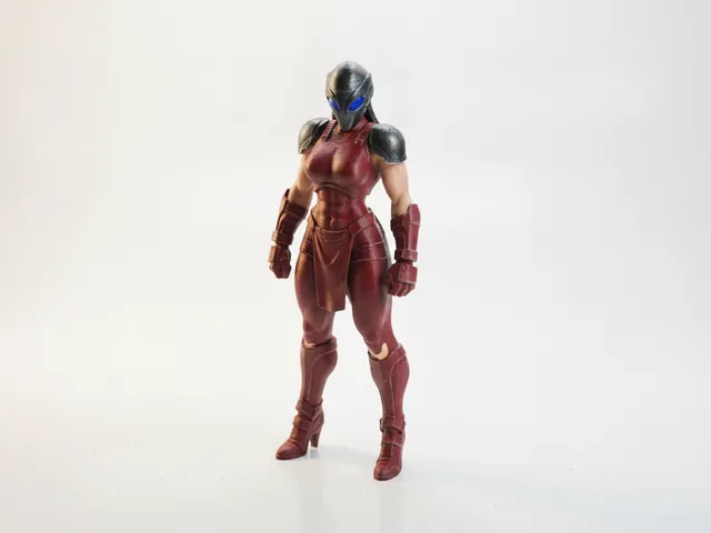 Armored Female Warrior Figurine 3D Printable