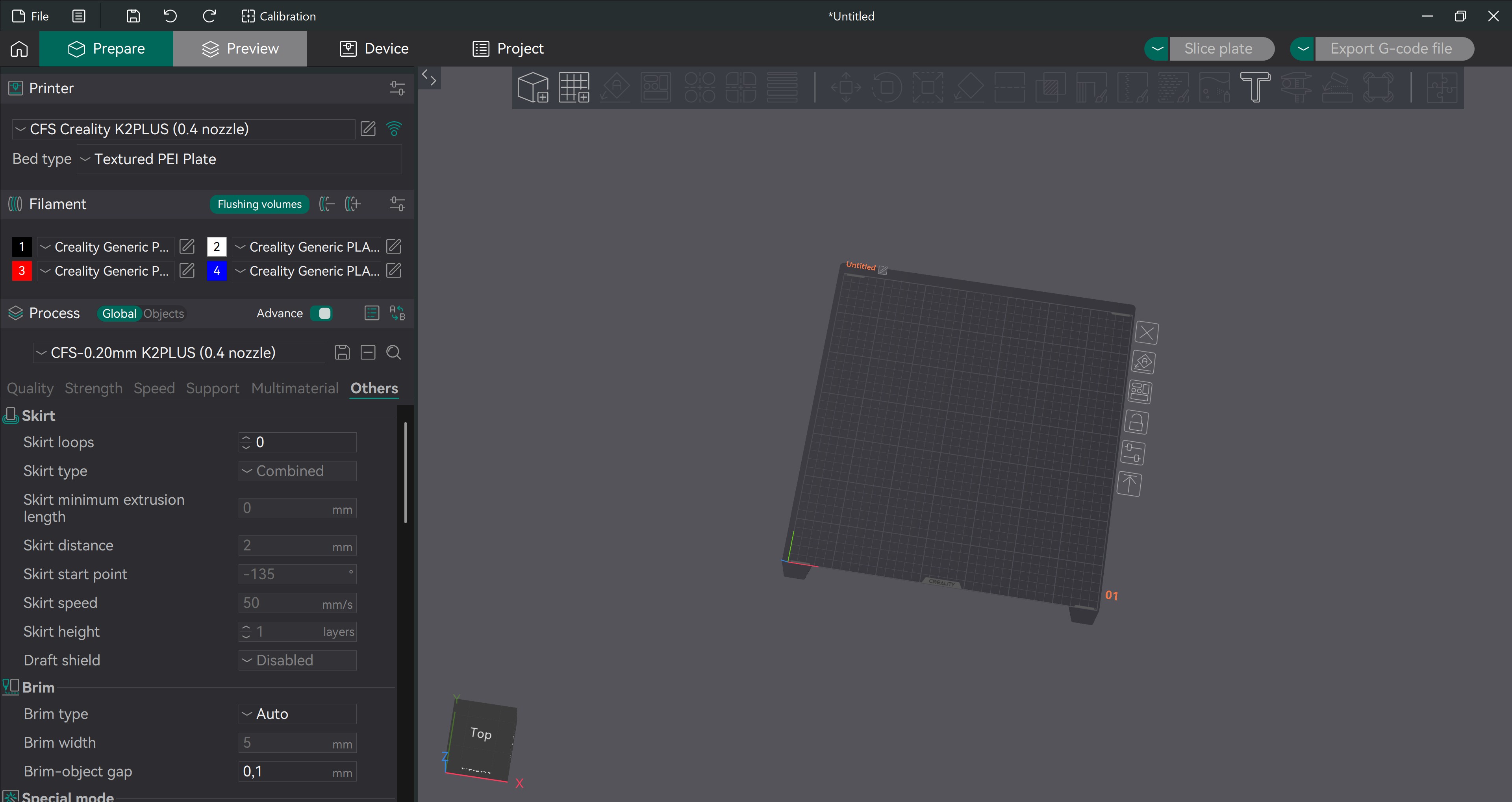 Creality K2 plus buildplate model