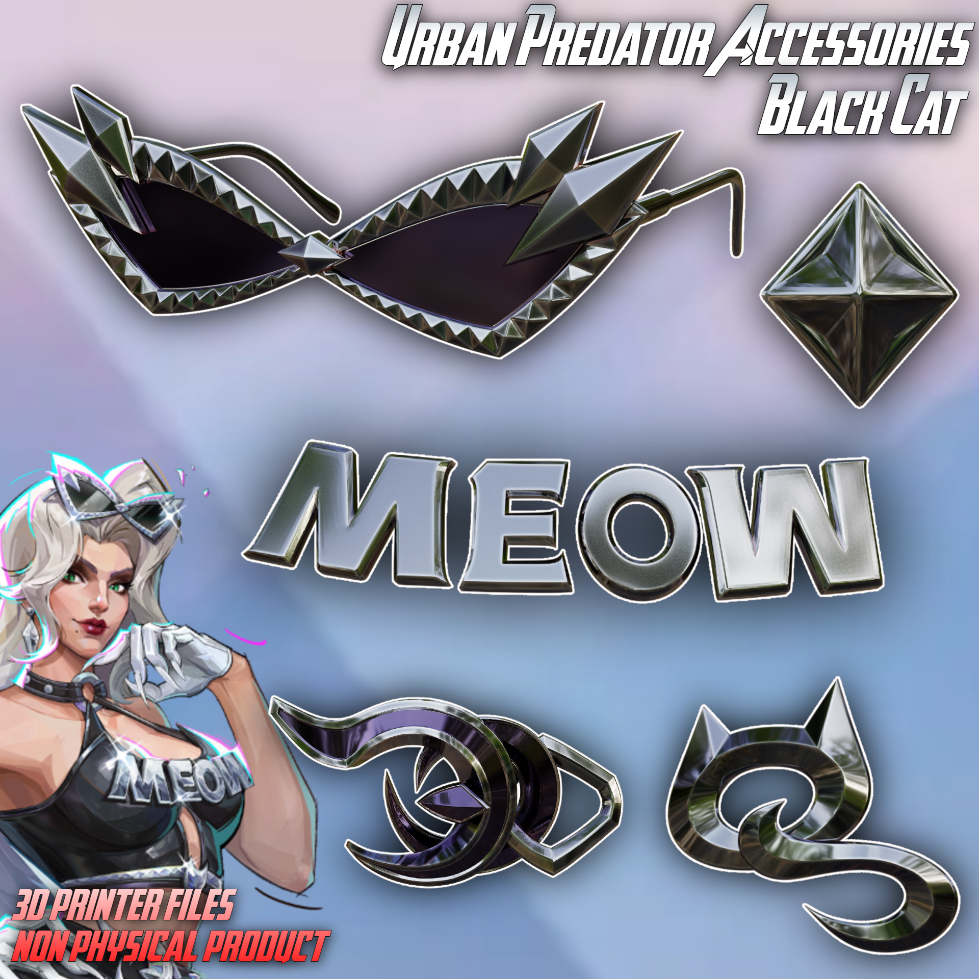 Black Cat Urban Predator Accessories Marvel Rivals
