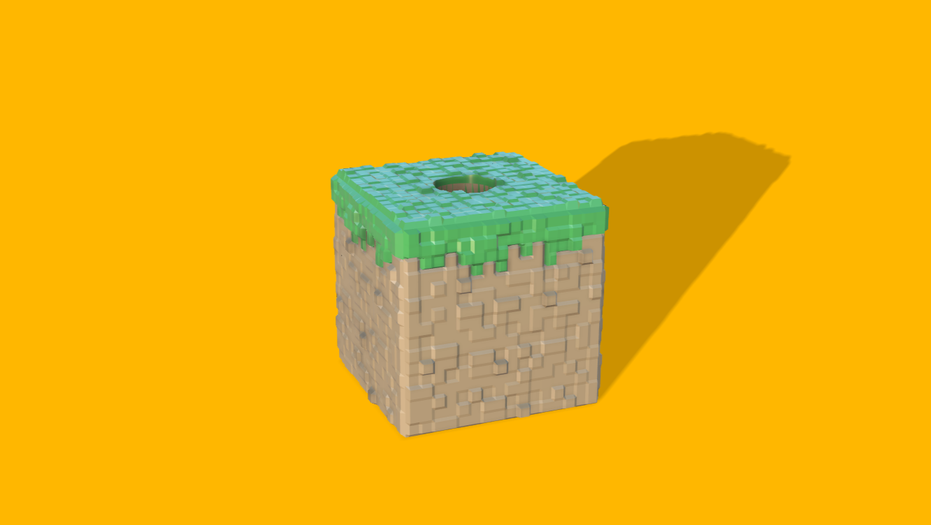Miniatura 2 do modelo 3D Minecraft Grass block bead