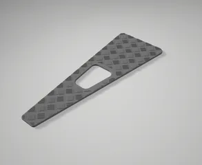 Landy checkered plate for hood  - shorter