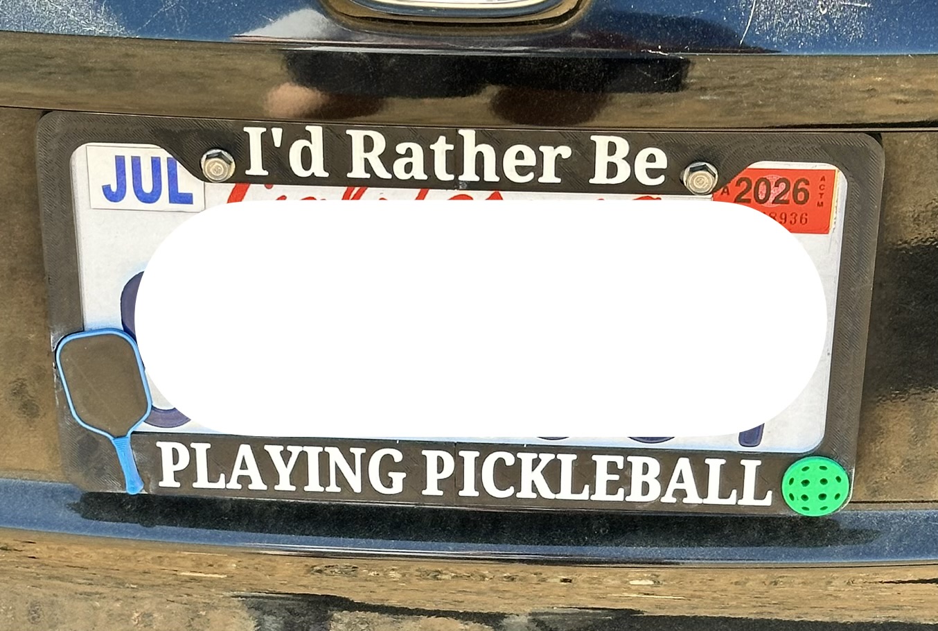 Pickleball Licence Plate Frame