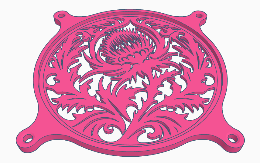 Fan cover: Blooming thistle (120 mm)